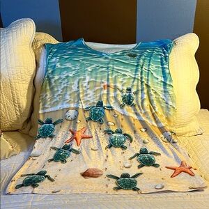 Beach Scene Sleeveless Top